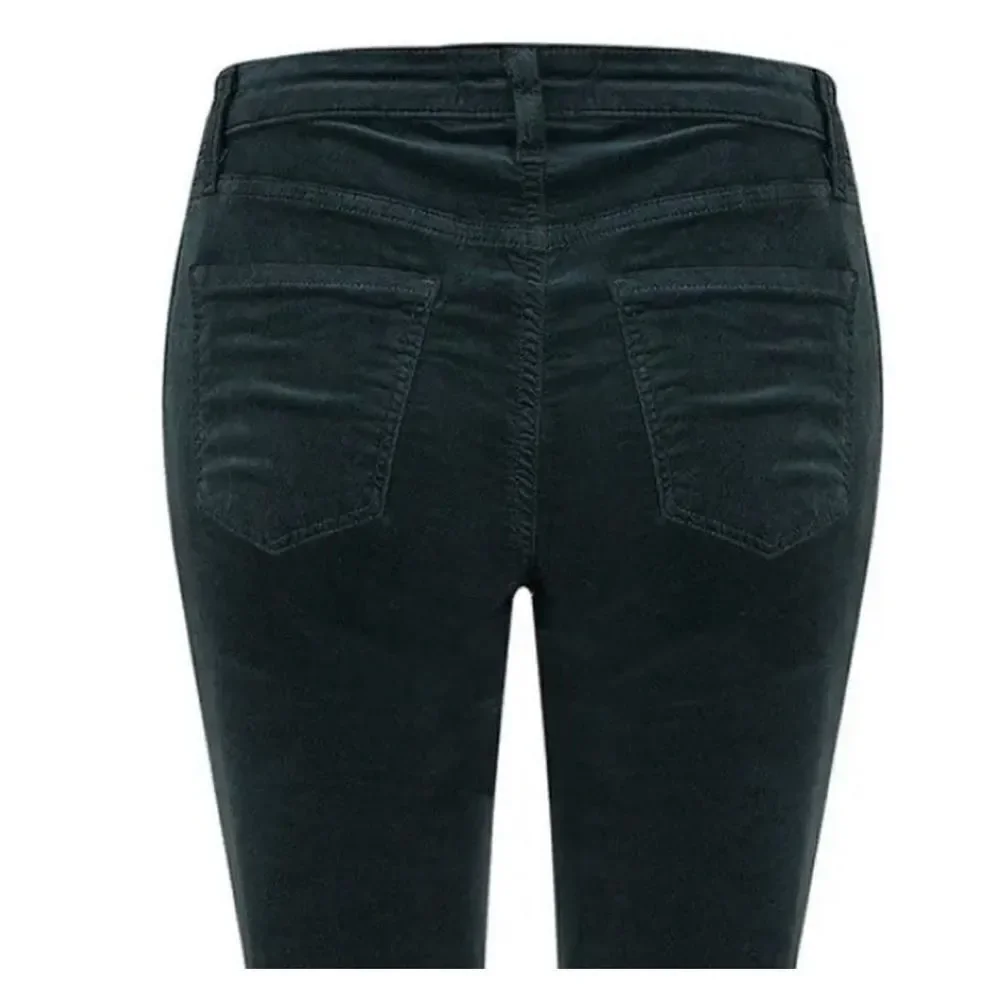 J. Brand Zion Velvet Crop Skinny Jeans in Asphalt Size 26